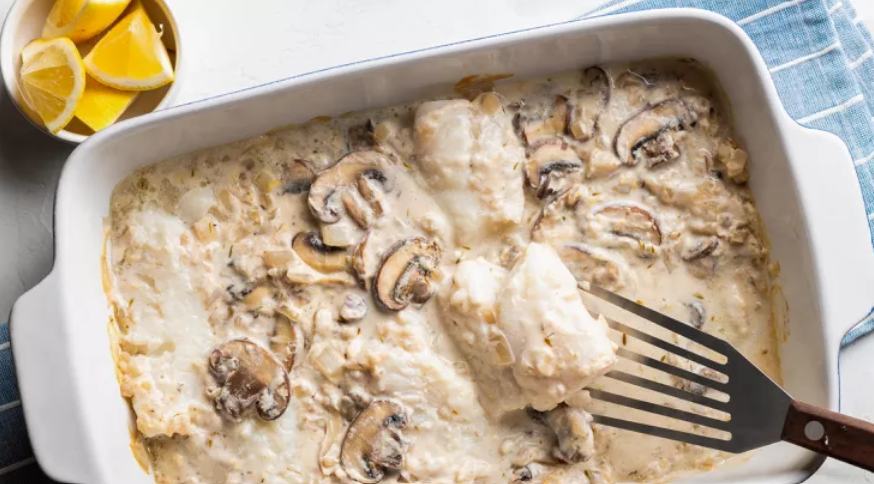 Captain Fillet with Mushroom Sauce